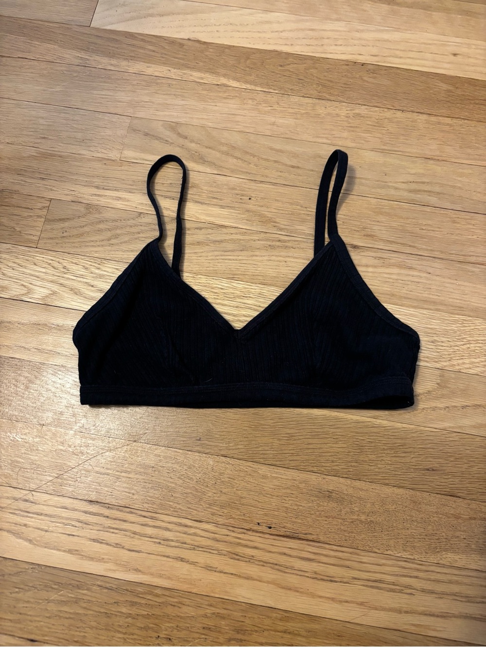 Colsie Black Ribbed Bralette